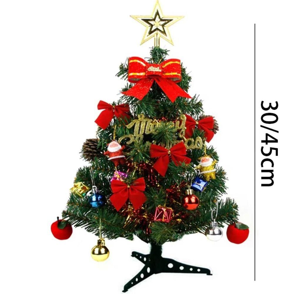 30/45cm Mini Christmas Tree DIY Handicraft New Year Gift Artificial Christmas Tree Party Decoration Creative Xmas Tabletop Tree