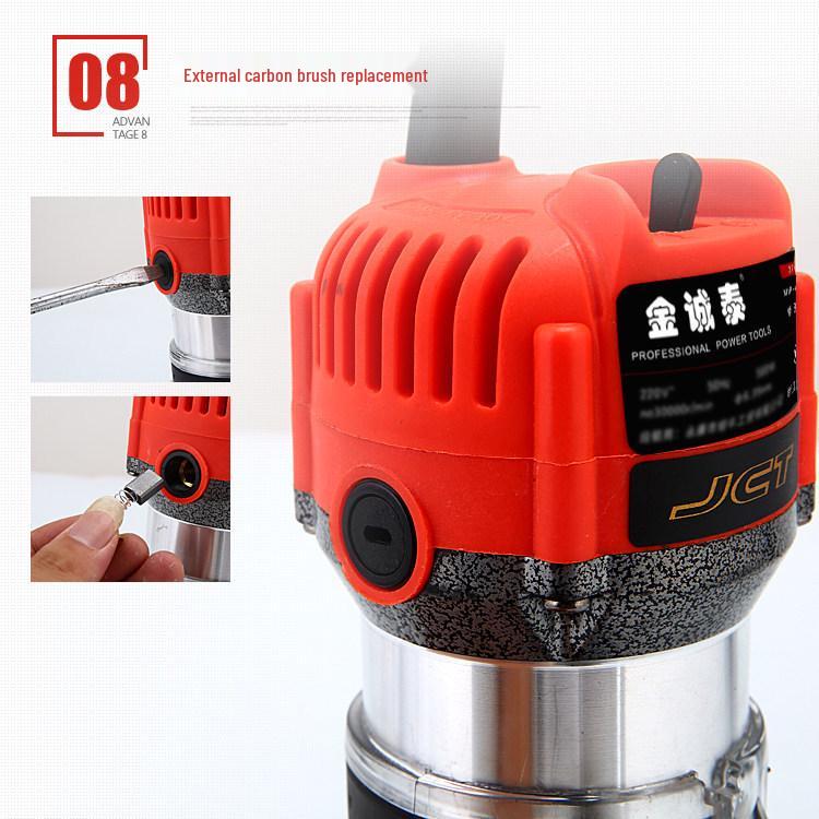 Invertovaná bakelitová frézka: Průmyslový okrajový ořezávač a drážkovací nástroj pro zpracování dřeva