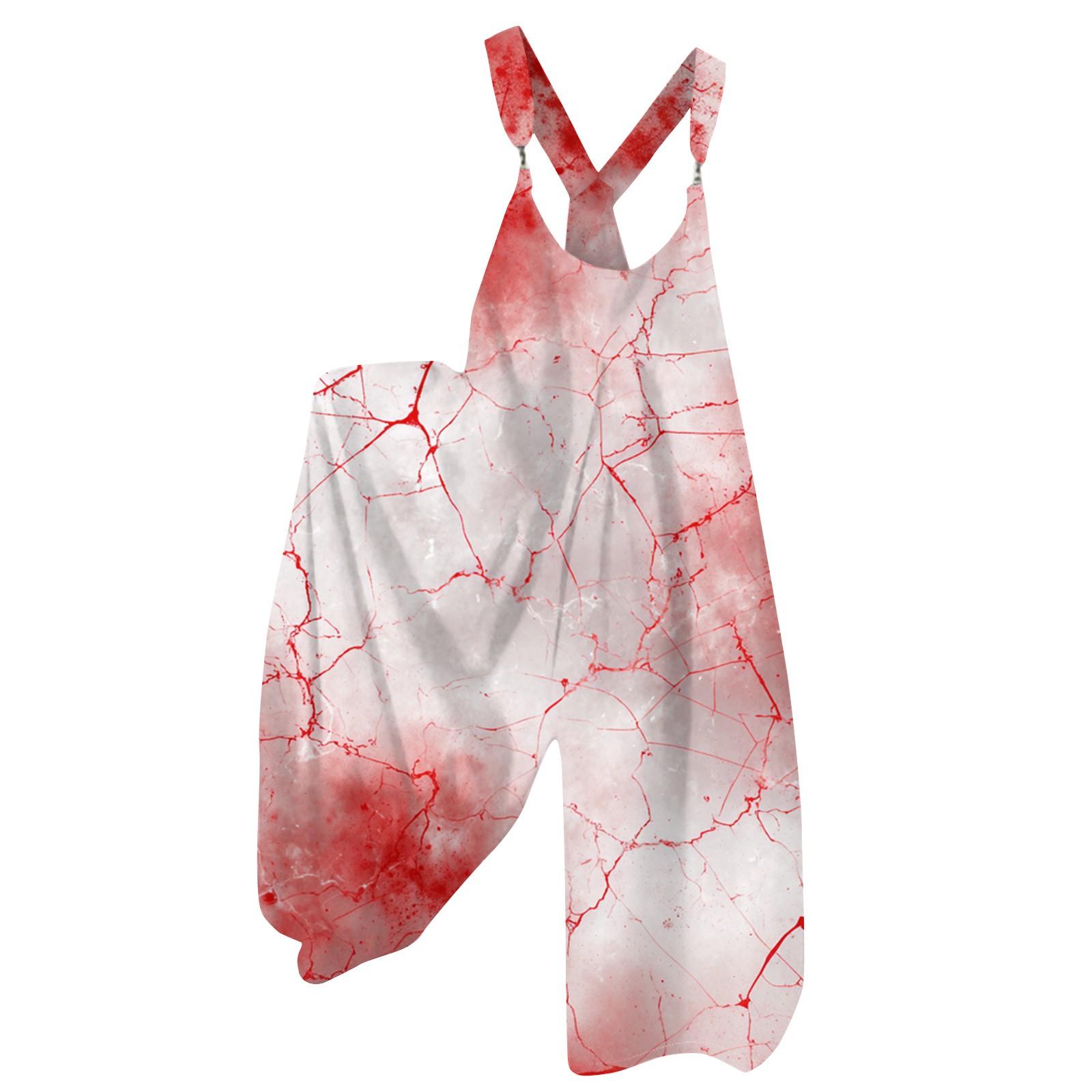 

Женский летний комбинезон с цветочным принтом в винтажном стиле (Нерегулируемые ремни) XL арбуз красный