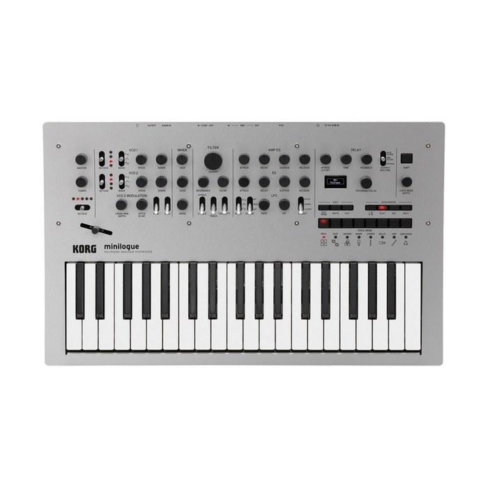 KORG Minilogue 37-key 4-voice Analog Synthesizer with 16-step Sequencer & Oscilloscope - White