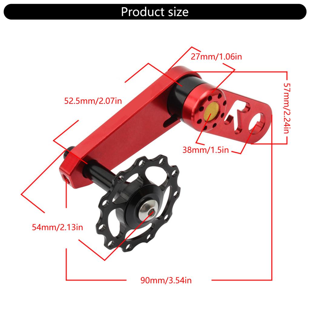 Aluminum Alloy Bicycles Chain Tensioner Folding Bike Single Speed Adjuster Converter Rear Derailleur Guide Cycling Parts
