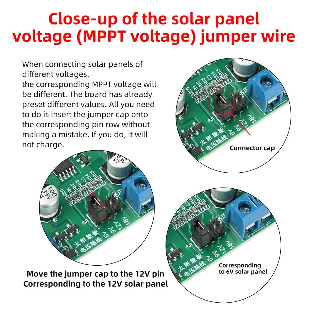 MPPT 11-11W Solar Panel Charging Controller Board 11V 18V With 1V/1.1A USB 1.7V 18611 Lithium Battery With LED Indicator Light