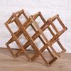 Foldable Wooden Wine Rack Organizer Display Shelf 10 Bottles Capacity