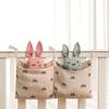 Baby Crib Storage Bag Cotton Double Pouch Newborn Bed Headboard Organizer for Kids Baby Bedding Diaper Toys Bag