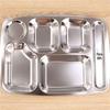Jiejiajie B220 304 Stainless Steel Six-Compartment Meal Tray