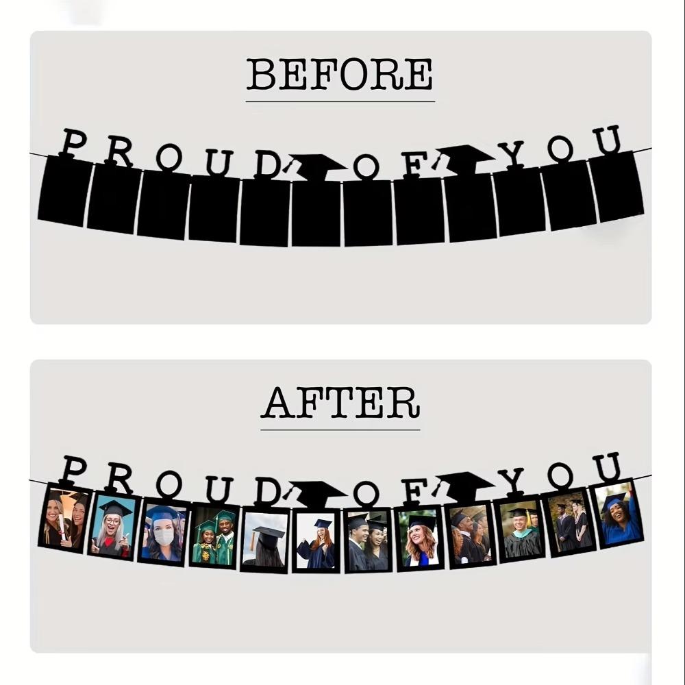 Celebrate Picture Banner Proud of You Graduation Hanging Decor Graduation Photo Banner  Classmates