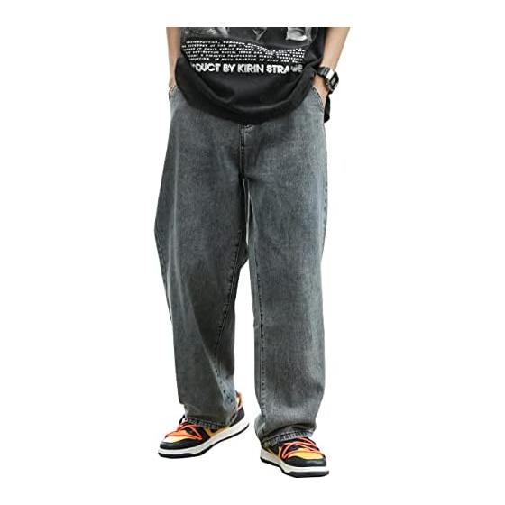[eternal cycle] Eternal Cycle Wide Denim Denim Pants Jeans Men s Denim Pants Loose Loose Silhouette Wide Jeans Baggy Baggy Pants Casual EC-004