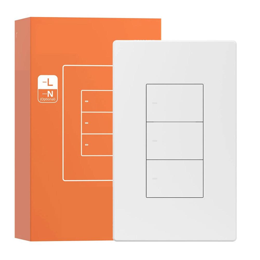 Smart For Zigbee Light Switch with For Alexa and For eWeLink Support for Remote and Voice Control with or without Neutral Wire