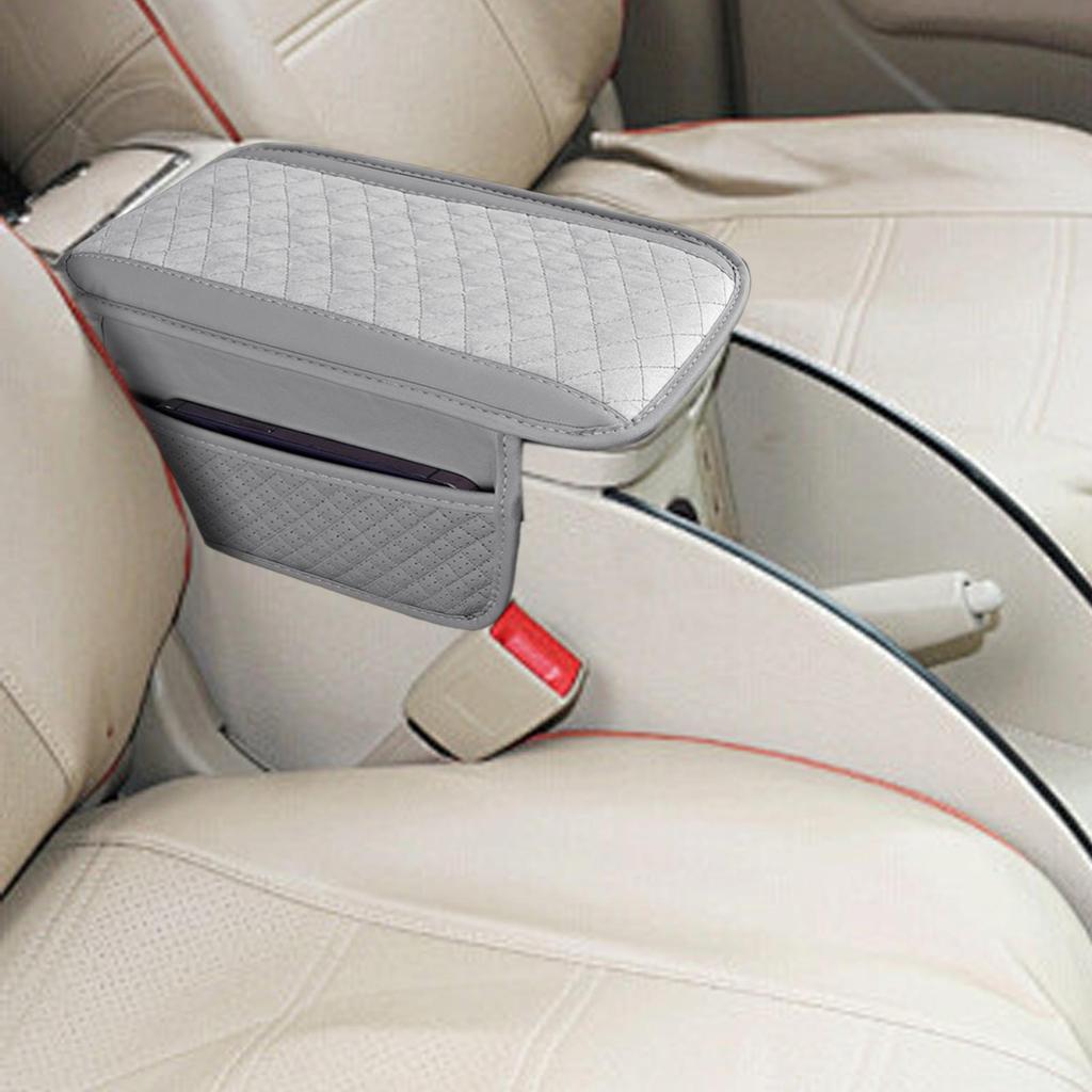 Car Armrest Cover Protective Center Console Pad With Storage Pocket Arm Rest Cushion For Car For Truck Interior Vehicle Women