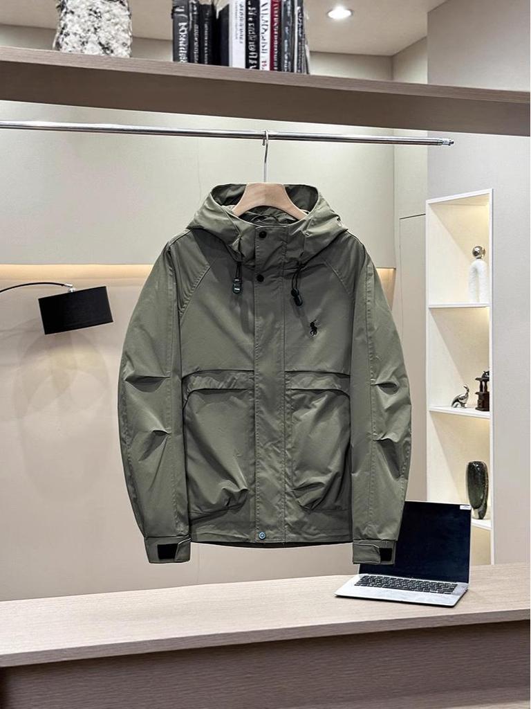 2025 Spring Men's Versatile Hooded Windbreaker Jacket Coat – Trendy Workwear Style for Autumn