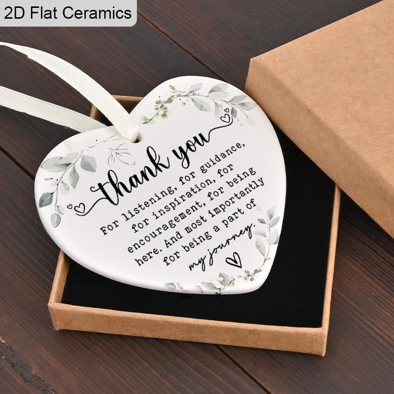Thank You Gifts Ceramic Ornament - Appreciation Gifts for Women, Thank You Gift for Coworker, Friend, Teacher, Boss, Employee - Home Decoration Idea