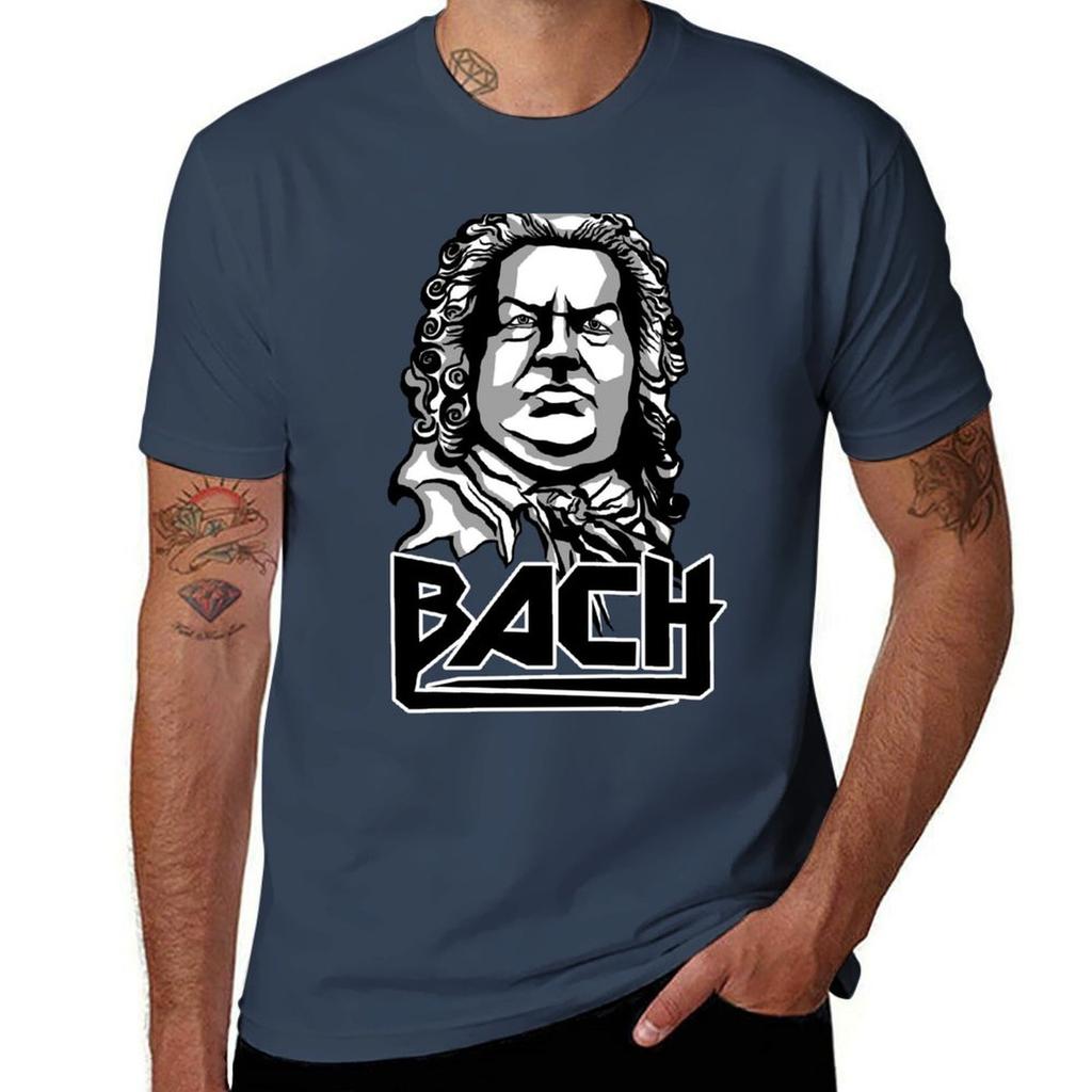 Metal Bach Gris Blanc T-shirt Unisexe T-shirt Graphique T-shirt Unisexe T-shirt de Luxe