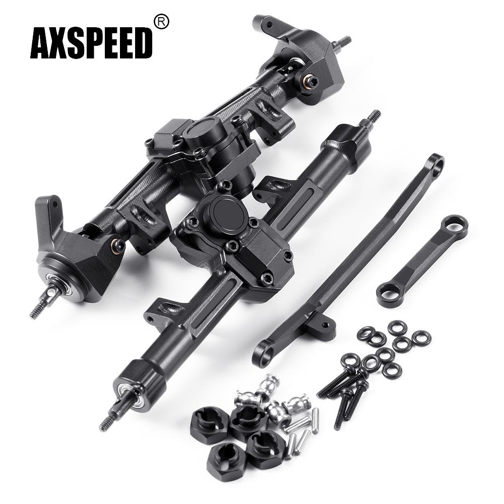 AXSPEED Front Rear Aluminum Alloy Portal Axle for Axial SCX24 Deadbolt Wrangler C10 Gladiator Bronco 1/24 RC Car Upgrade Parts