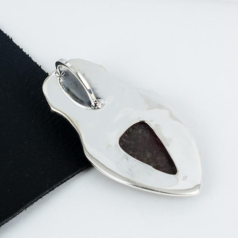 Naturak Rhodonite Gemstone Pendant 925 Sterling Silver- Handmade Design, Everyday Wear Jewelry, Unique Rhodonite Pendant Party Wear Gifts