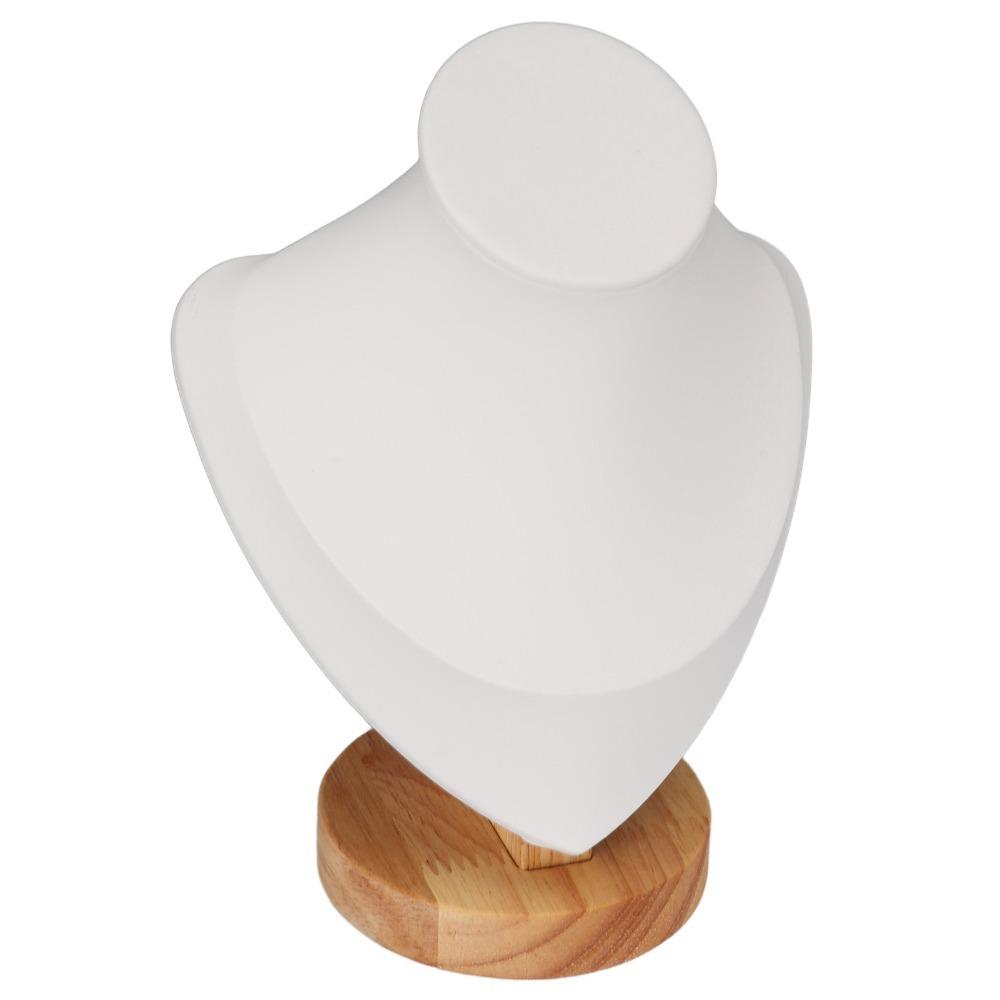 Practical Solid Wood Necklace Display Stand Luxury Small Size Bust Model Stand Portrait Bust Shape Jewelry Holder Retail Show