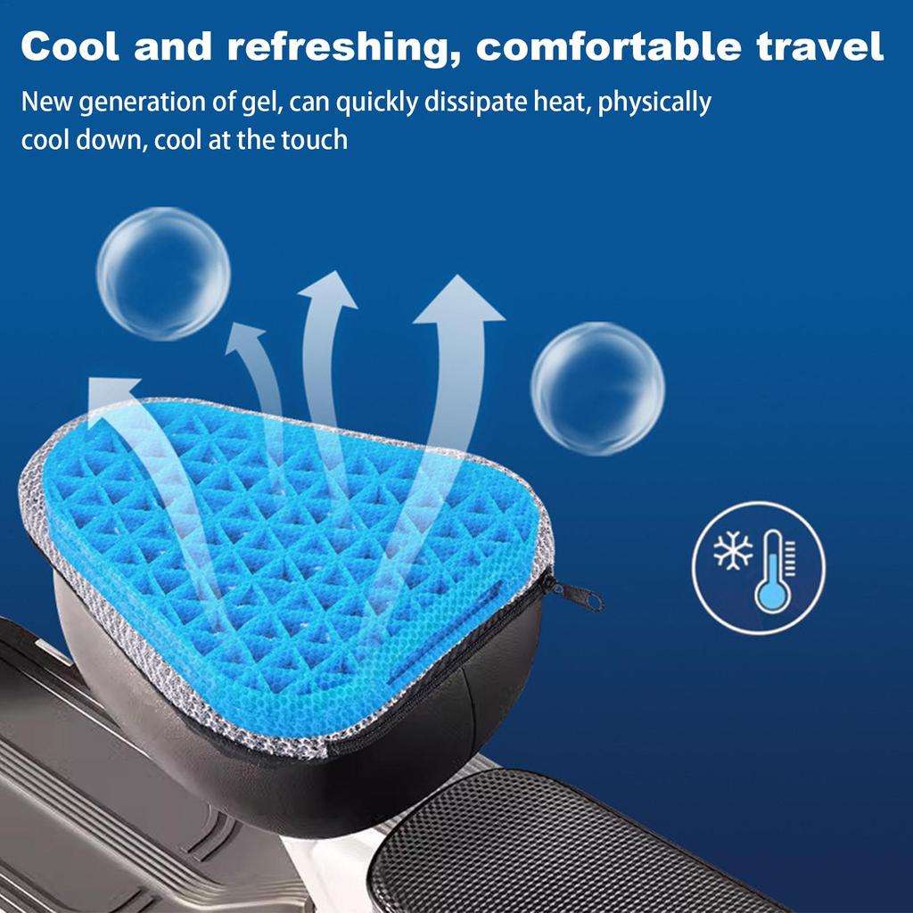 Motorcycle Seat Cushion Motorcycle Breathable Seat Cover Pad Shock-Absorbing Comfortable Butt Support Non-Slip Electric Scooter