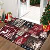 Christmas Entrance Carpet - Retro Snowflake Indoor Floor Mat - Anti-Slip Bathroom Floor Mat - Home Decoration