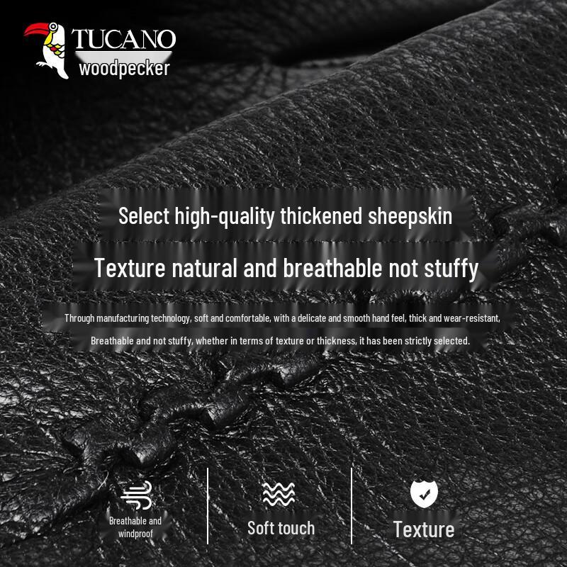 Woodpecker Men's Winter Touchscreen Sheepskin Gloves