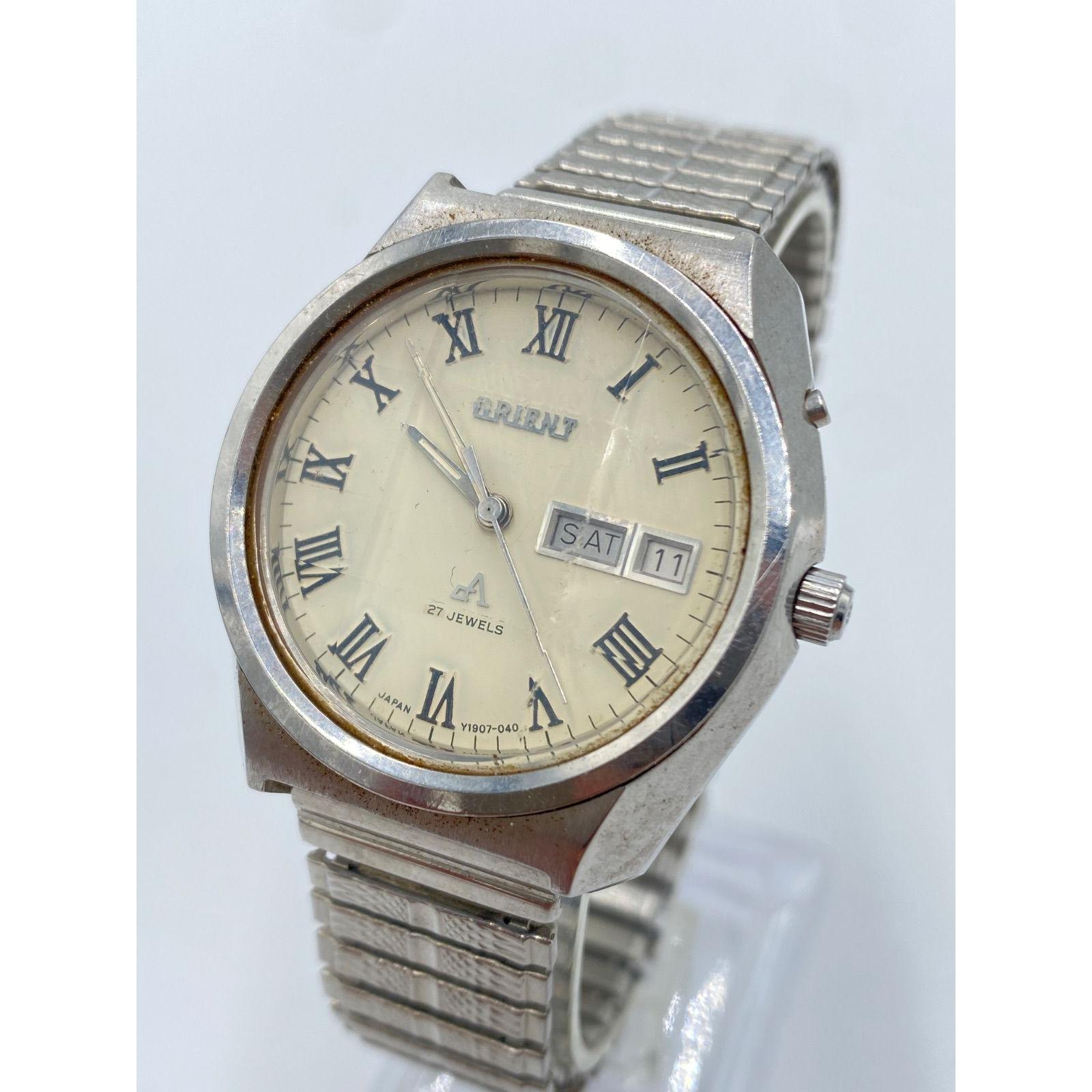 [Vintage] Working item! ORIENT CHRONOACE 27 jewels self-winding Chronoace wristwatch