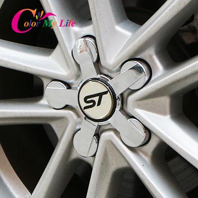 Color My Life 4Pcs/Set Upgrade Car Wheel Screws Protection Cover Wheel Cap Trim for Ford Focus 3 4 2015 - 2018