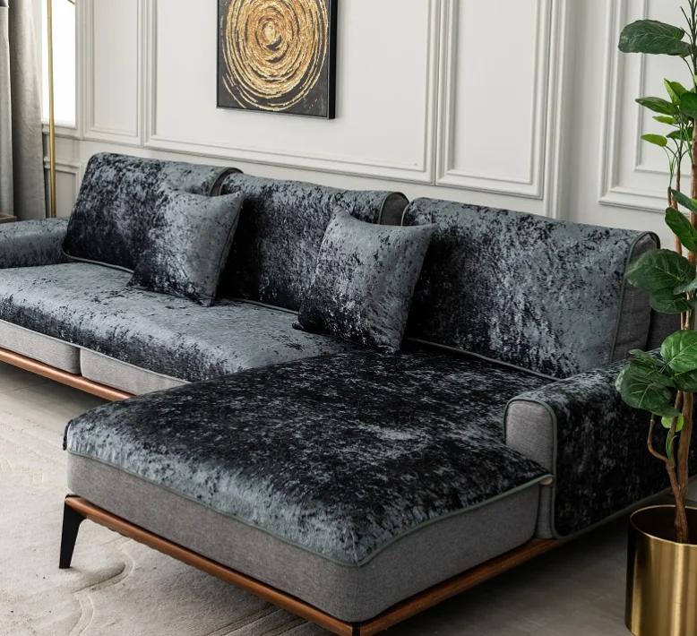 

Шелковистые бархатные кожаные чехлы для диванов, теплые полотенца, чехол для дивана, полное покрытие, универсальный зимний плюшевый нескользящий чехол для дивана 70x150cm 1pcs