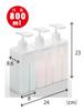 I'mD RETTO Dispenser L Body Soap White RETDSL BW 800ml Capacity Large Capacity Refill Bottle Wide Mouth