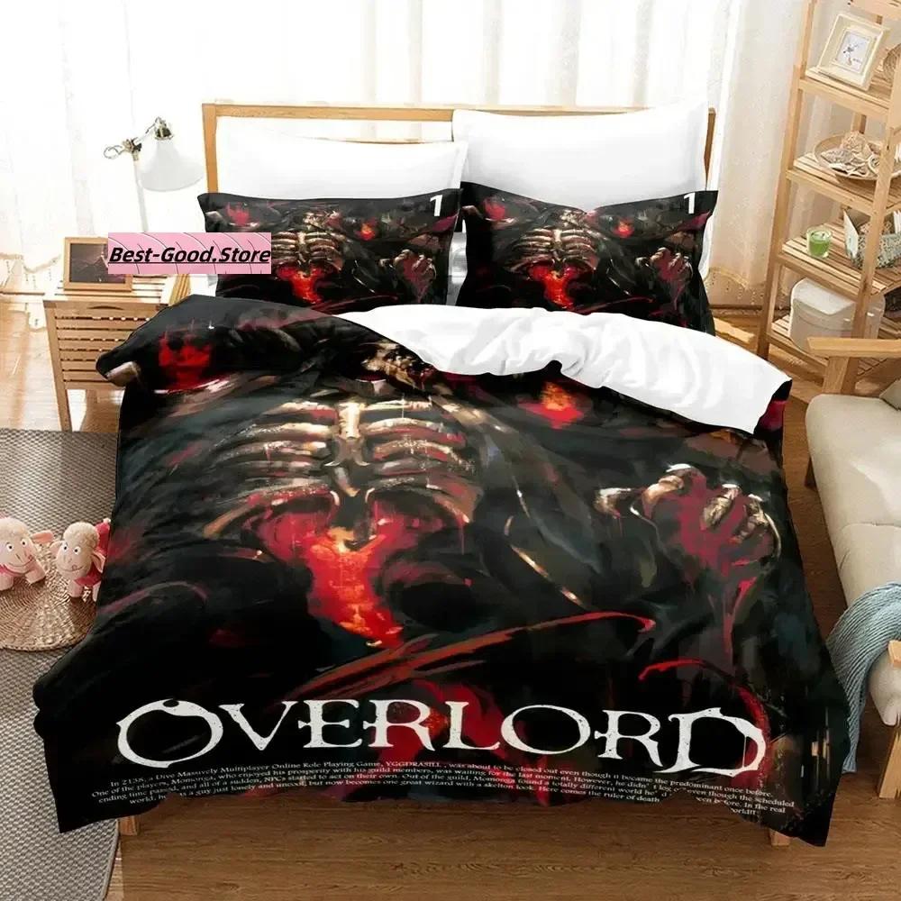 OVERLORD Bedding Set Single Twin Printed Bed Set With Pillowcase Bed Duvet Cover Soft Single Double Queen Super King Size