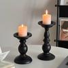 Schwarzer Französischer Retro Römische Säule Kerzenständer Diffusor für Heim- & Esszimmer-Ambiente