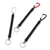 1Pc Key Chain Outdoor Lanyard Elastic Spiral Spring Coil Strap Retractable Rope Camping Anti-lost