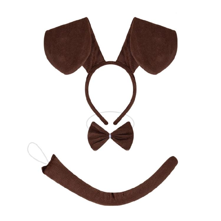 Hund Cosplay Kostüm Dekorationen Zubehör Kinder Hund Verkleiden Festival Plüsch Schmuck Süßes Hund Stirnband Cosplay Requisiten