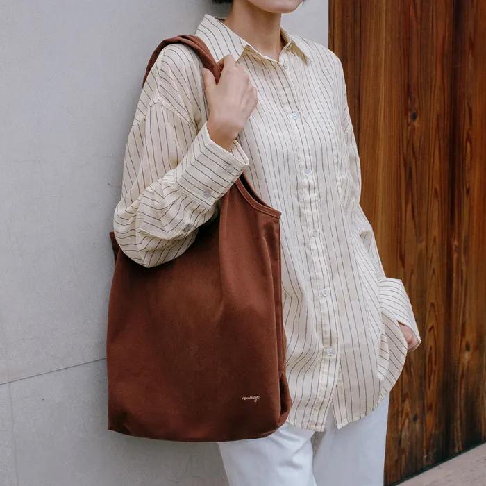 Tank Top Canvas Shopper Bag_Cinnamon Brown
