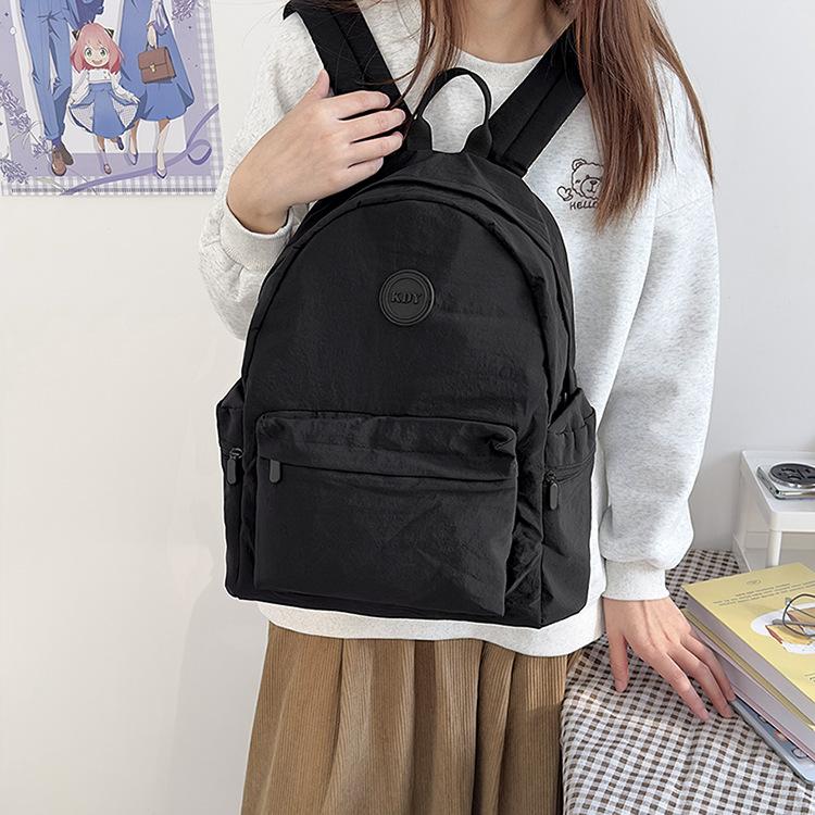 Schoolbagins Lazy style schoolbag female simple junior high school college student backpack Korean version tide Japanese leisure travel backpack