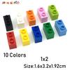 Non-Toxic Big Size Diy Building Blocks Thick Figures Bricks 1X2Dot 24Pcs Educational Creative Toys For Children Compatible With Brands