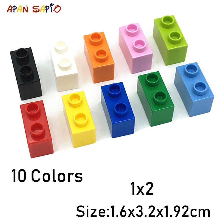 Non-Toxic Big Size Diy Building Blocks Thick Figures Bricks 1X2Dot 24Pcs Educational Creative Toys For Children Compatible With Brands
