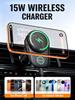 Hoco HW36 15W MagSafe Car Wireless Charger, Electric Rotating Air Vent Phone Mount