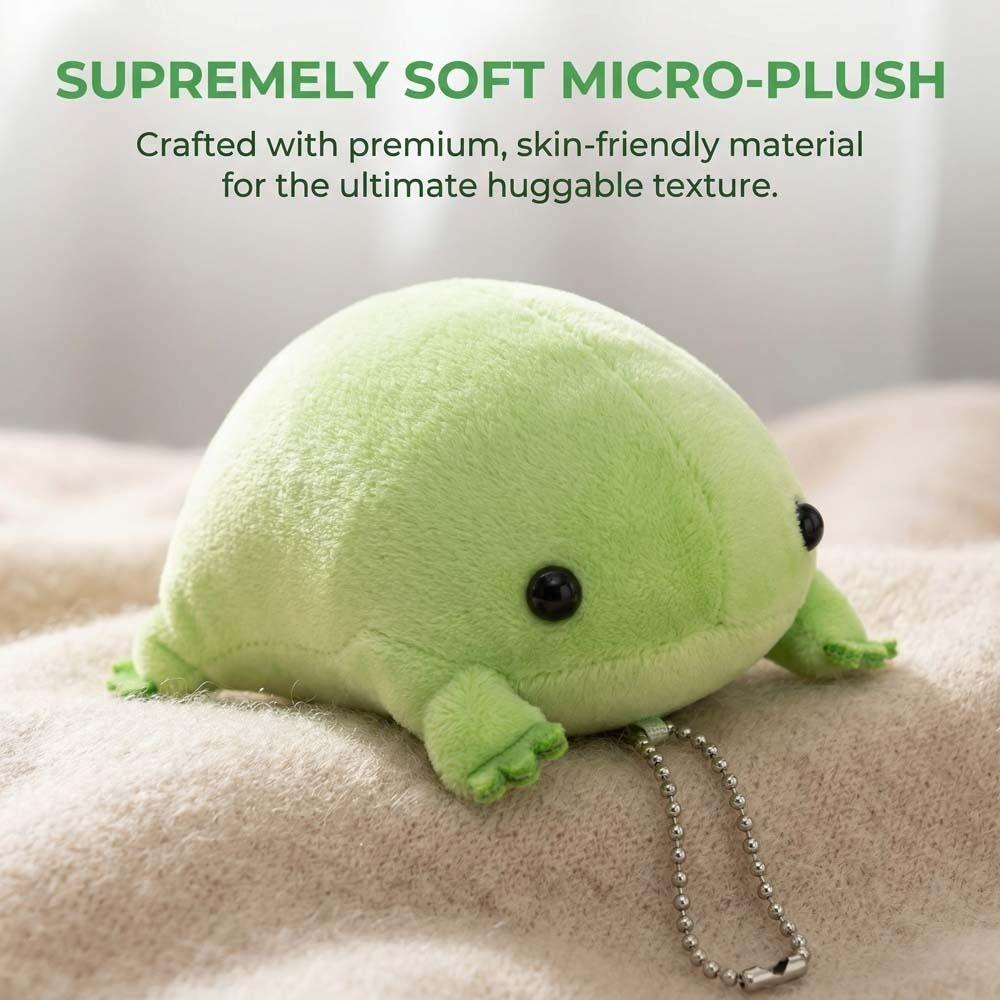 PP Cotton Green Frog Plush Toy Cartoon Style Stuffed Animal Doll Frog Plush Keychain Friends Gift