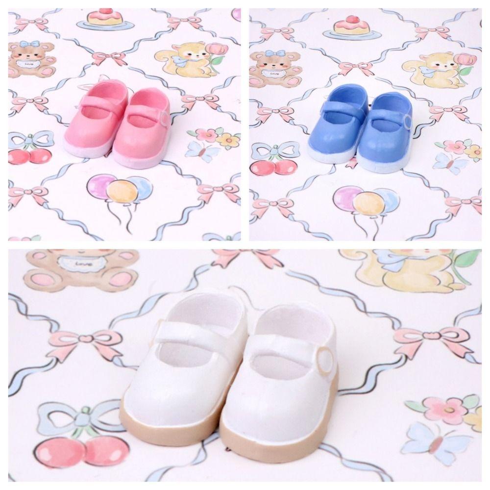 1 Pair Handmade Ob11 Dolls Shoes PVC Bjd Doll Leather Shoes Dolls Mary Jane Shoes Kids Gifts