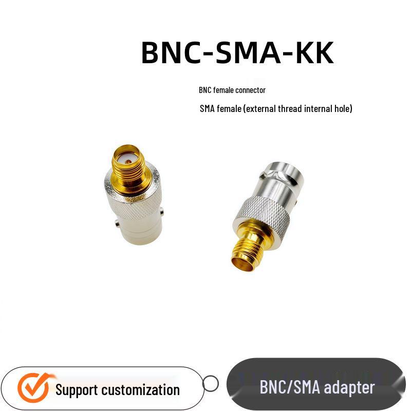 

All-Copper BNC/SMA-KK Adapter: BNC Female to SMA Female, SMA Male to Q9 Female, Q9 Connector for Walkie-Talkie