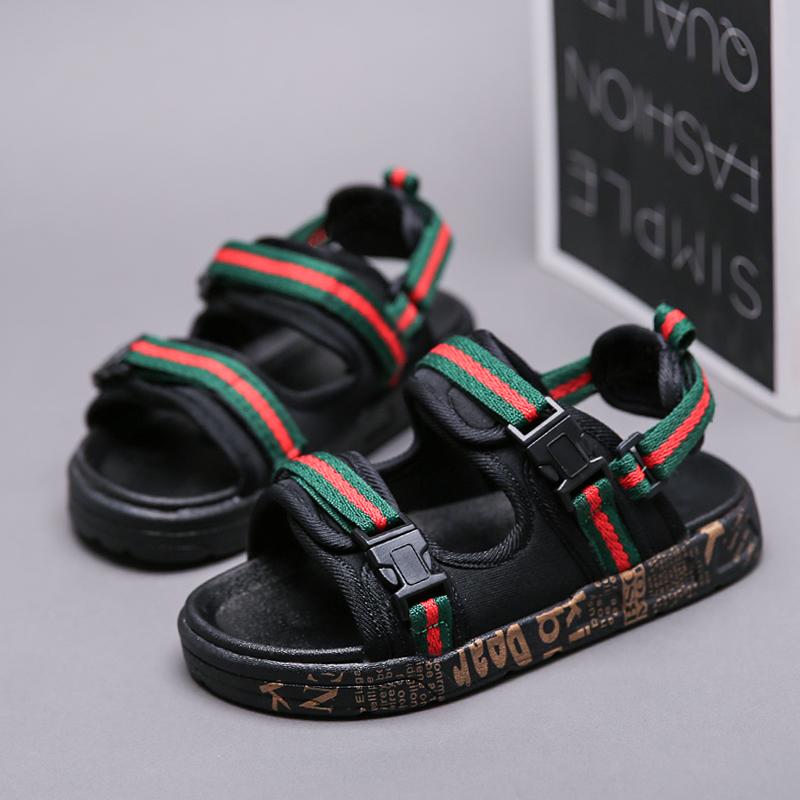 Children's Summer Fashion Lightweight Breathable Velcro Outdoor Casual Sandals Beach Shoes Slippers 26-37