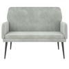 351414 vidaXL Banc Gris clair 108x79x79 cm Velours