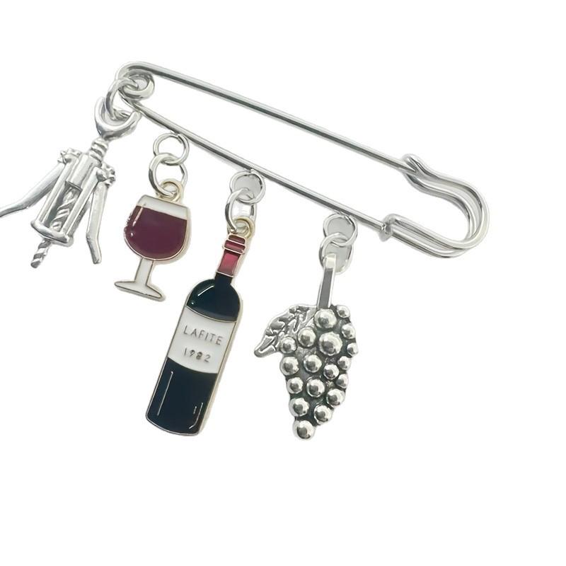 Rotwein Glas Broschen Pin - Anti-Exposure Kleidung Accessoire
