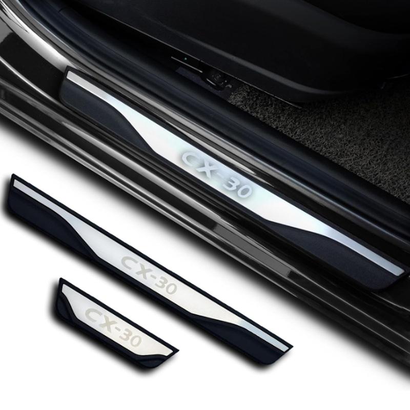 Türschwellen Pedal Zubehör Auto Schwelle Für Mazda CX30 CX-30 Schutz Kratzschutz Auto Aufkleber Zierleisten Styling   2024