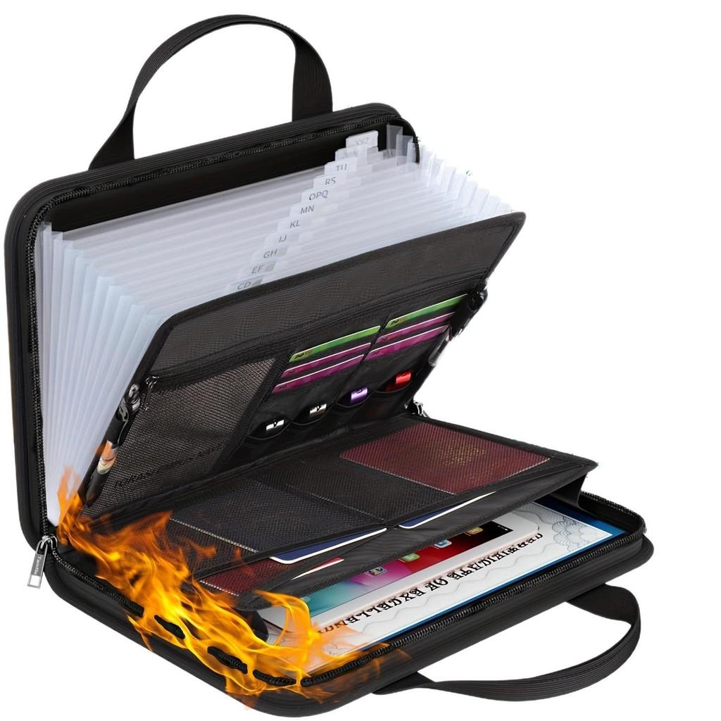 Accordion File Organizer with Labels - Portable Expanding Folder for Business Use