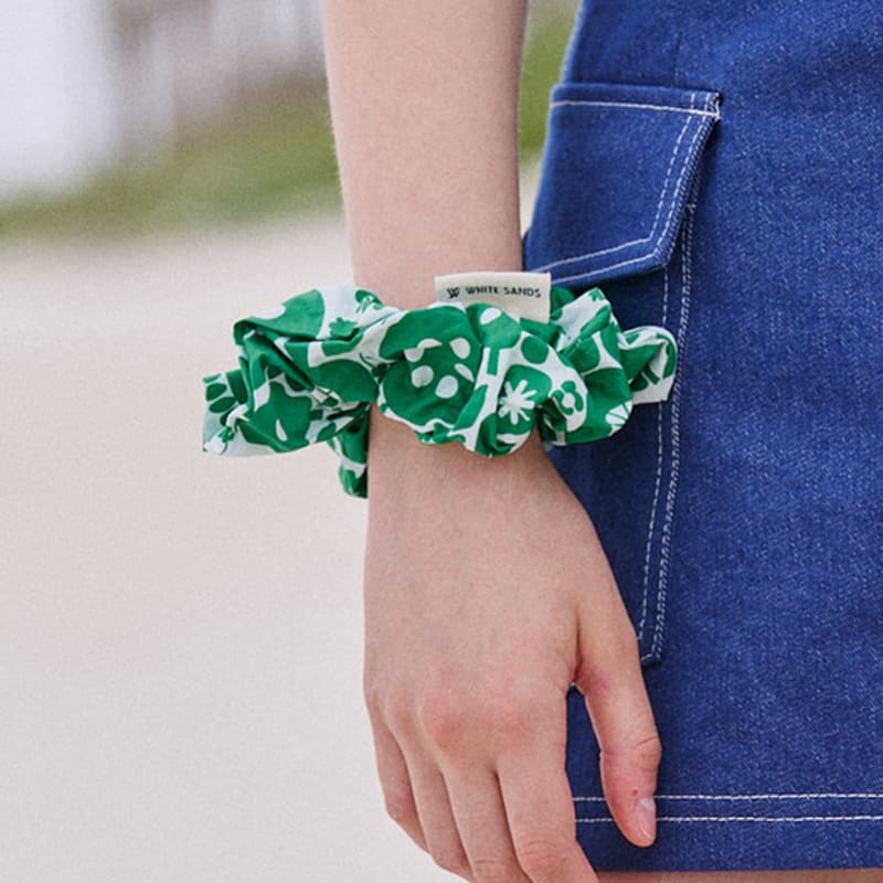 WHITE SANDS Cotton Pattern Scrunchie Kate (3 Colors)