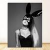 Black and White Wall Art Canvas Print Painting Decoration Picture Wallpaper Living Room Decor Ariana Grande Music Singer Poster