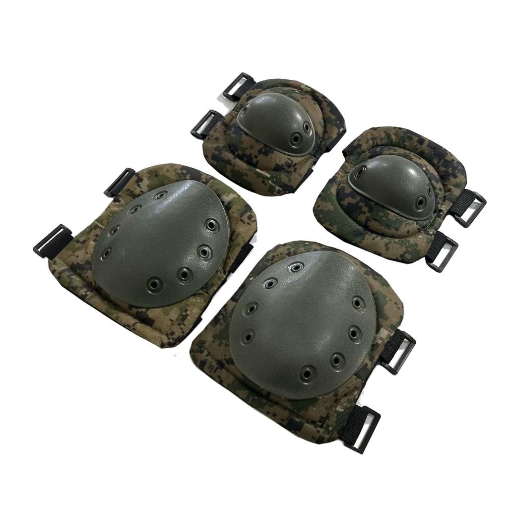 Taktisches Trainingsschutz-Set: Anti-Kollisions Knie- & Ellbogenschützer für Militär, Radfahren, Bergsteigen - 4-teiliges Set