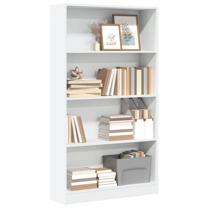 VidaXL Bookcase White 80x24x143 Cm Engineered Wood, Bookshelf, Book Holder, Book Support, Cabinet of 857844