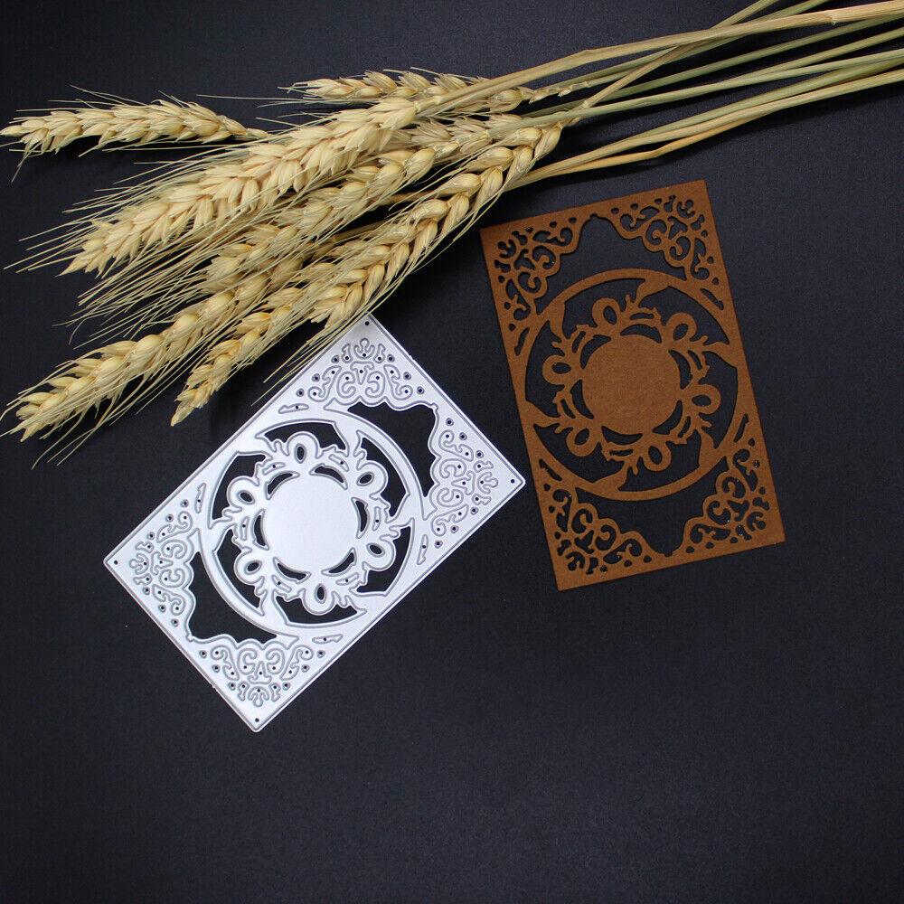 Růže Květina Rám Vyřezávací raznice Kovová šablona Udělej si sám Scrapbooking Album Papír Karta Embossování Řemeslný dekor Umění Vysekaný obdélník