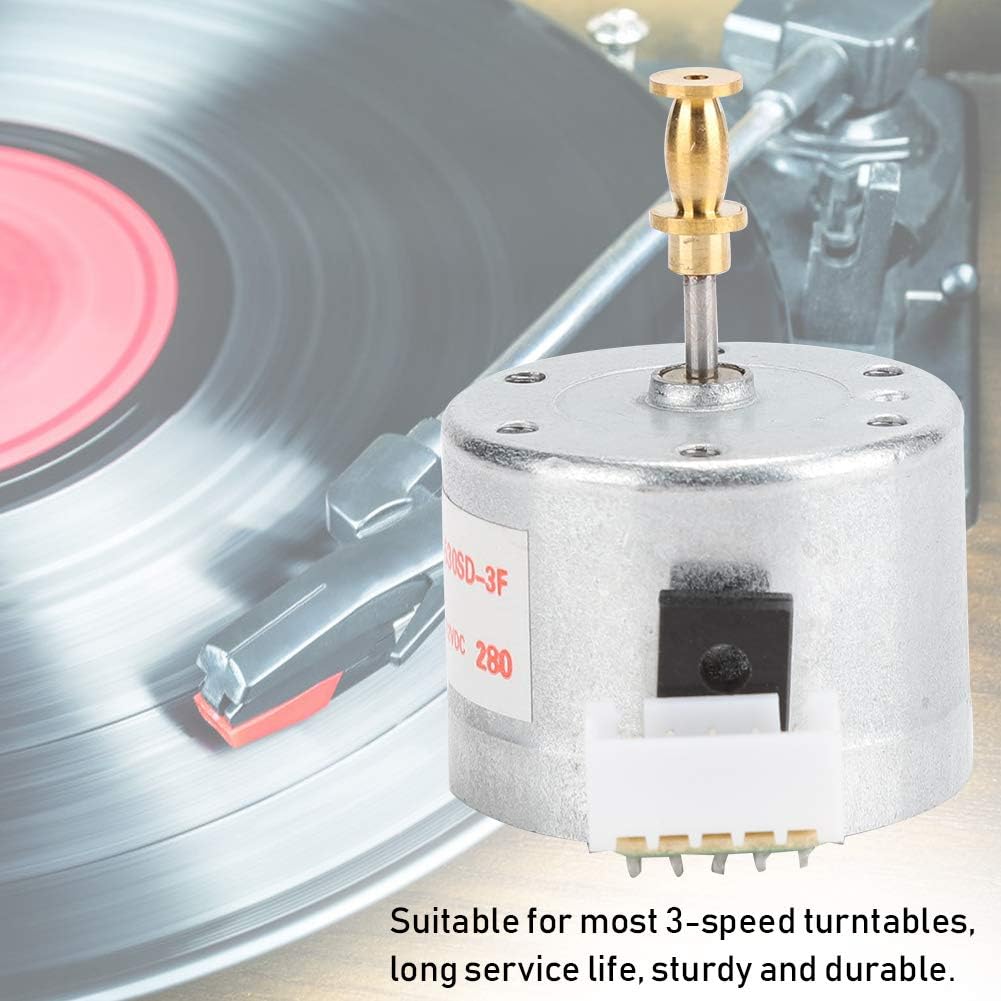Replacement Motor for Record Player, 3-Speed 33/45/78RPM CW Turntables Motor with 25mm Mount Hole, Universual for Most 3-Speed Vintage Record Player