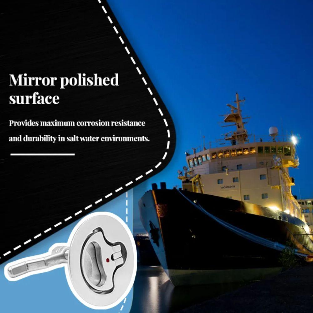 316 Stainless Steel Hatch Lock Heavy Duty Ring Hardware Marine Hardware Lift Handle  Boat Deck